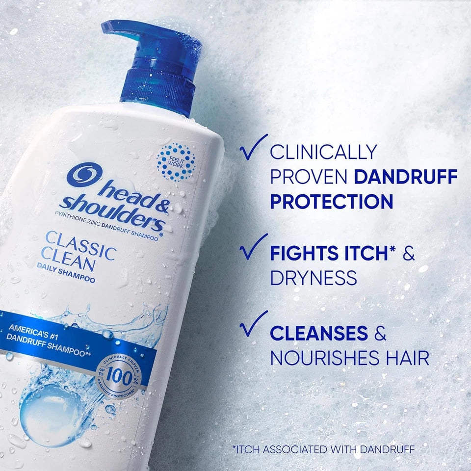 Head & Shoulders 32.1 Fl Oz (Pack of 2), Classic Clean Twin Pack